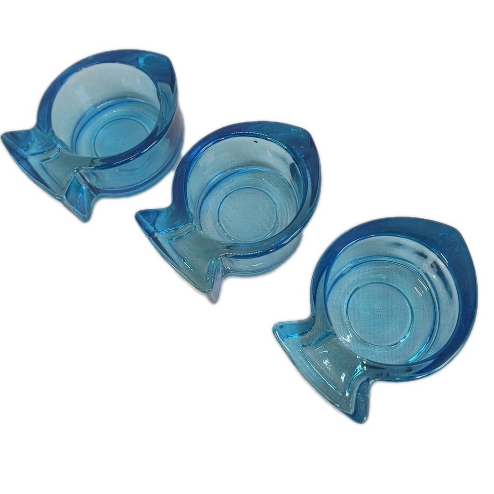 Pier One Imports Teal Fish Glass Tea Light Holders